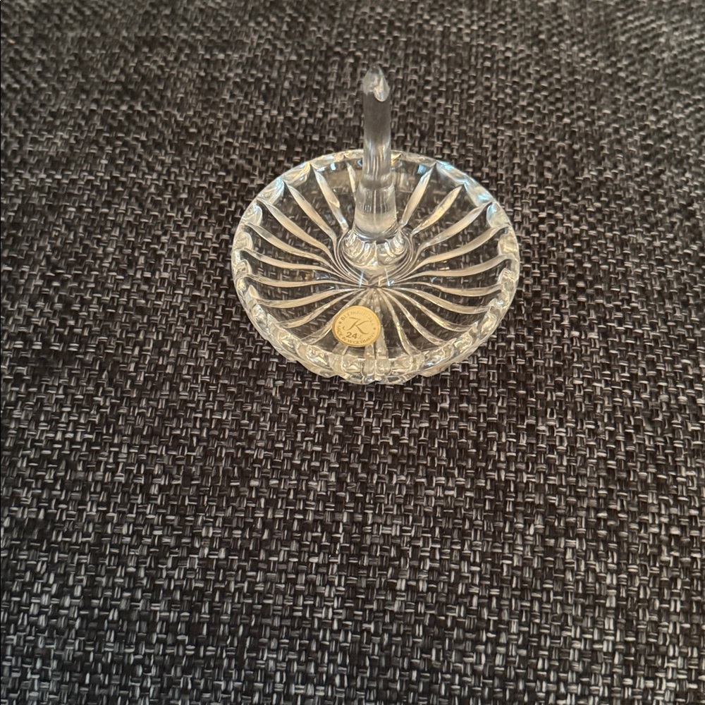 Vintage BLEIKRISTALL 24% Lead Crystal Ring Holder Jewelry